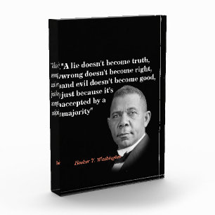 Booker T. Washington Quote On Truth, Right, Good Photo Block