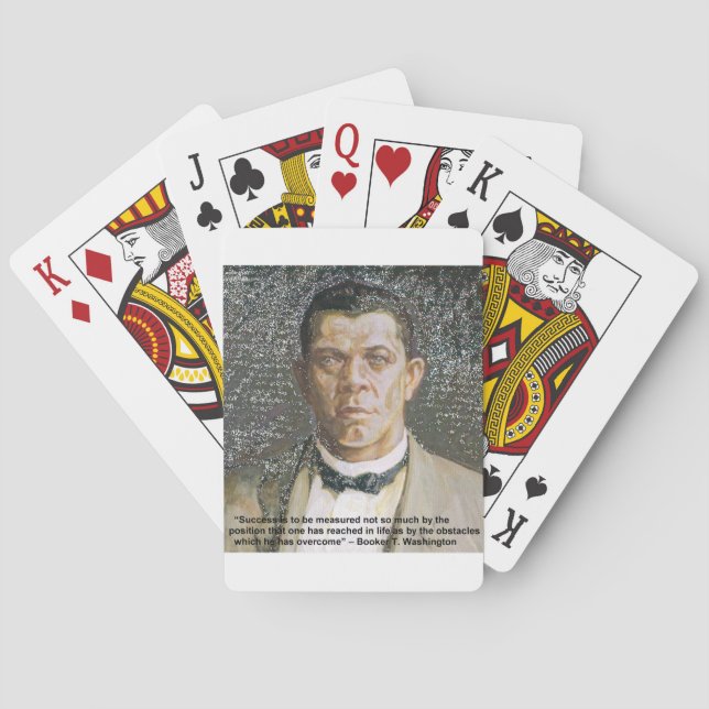 Booker T Washington & Success Quote Playing Cards (Back)