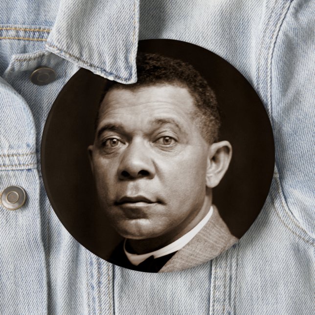 Booker Washington: African American Educator 6 Cm Round Badge (In Situ)