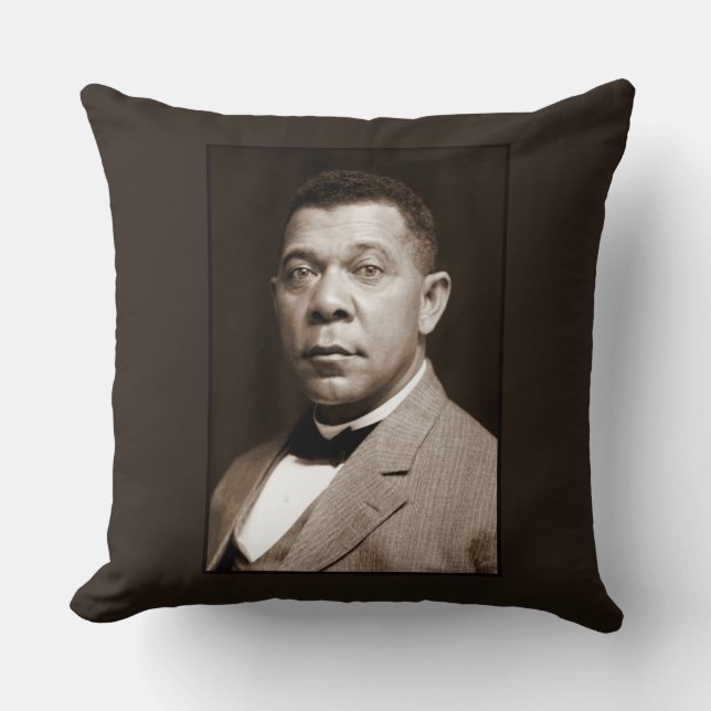 Booker Washington: African American Educator Cushion (Front)