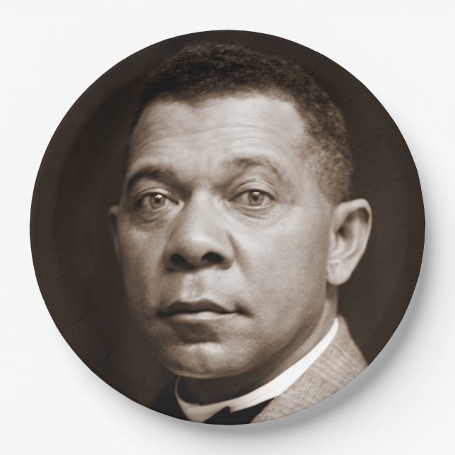 Booker Washington: African American Educator Paper Plate (Front)