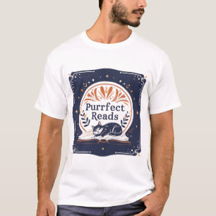 Bookful Cat Gift – Purrfect Reads T-Shirt