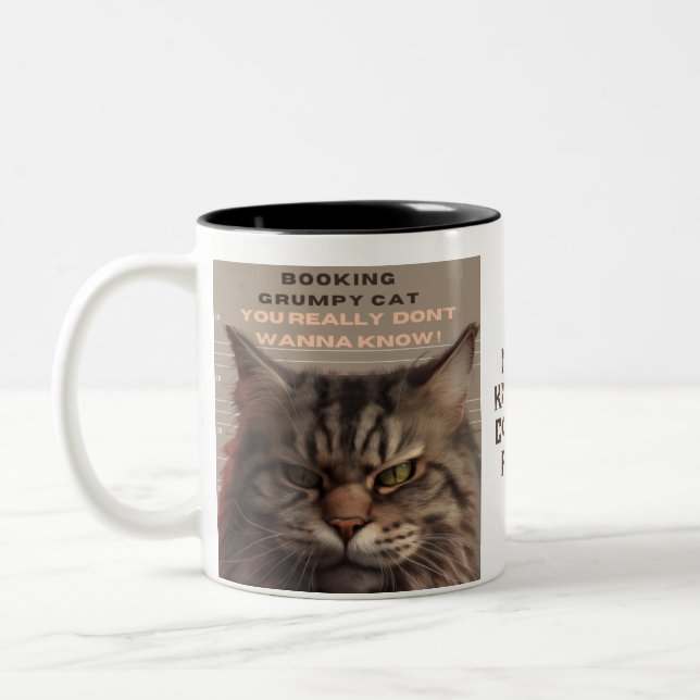 "Booking Grumpy Cat" Grumpy Cat Goes to Jail Mug (Left)