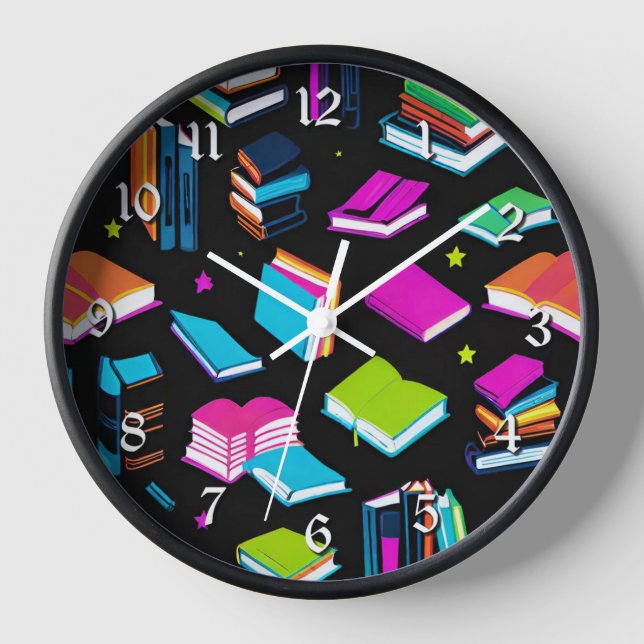 Booking It Colourful Clock (Front)
