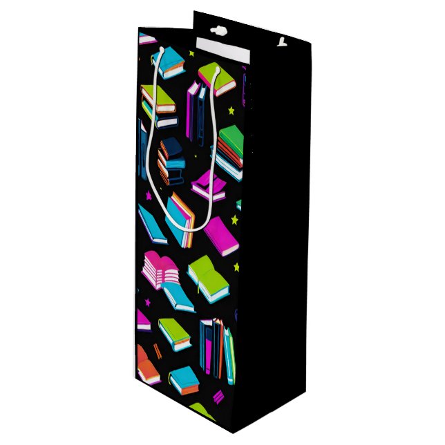 Booking It Colourful Gable Wine Gift Bag (Front Angled)