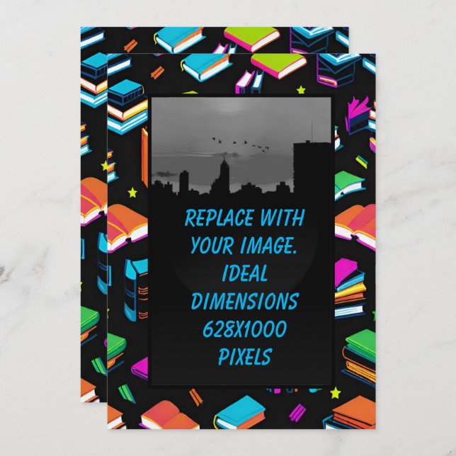 Booking It Colourful  Invitation (Front/Back)