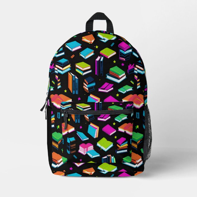 Booking It Colourful Printed Backpack (Front)