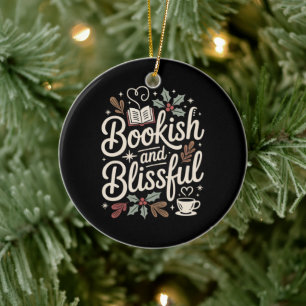Bookish and Blissful Holiday Ornament