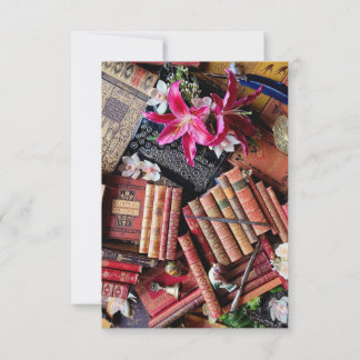 Bookish Beauty for Bibliophiles Thank You Card
