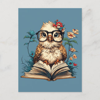 Bookish Bird Postcard