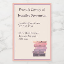 Bookish Bookplate Label