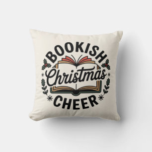 Bookish Christmas Cheer Festive Reading Cushion