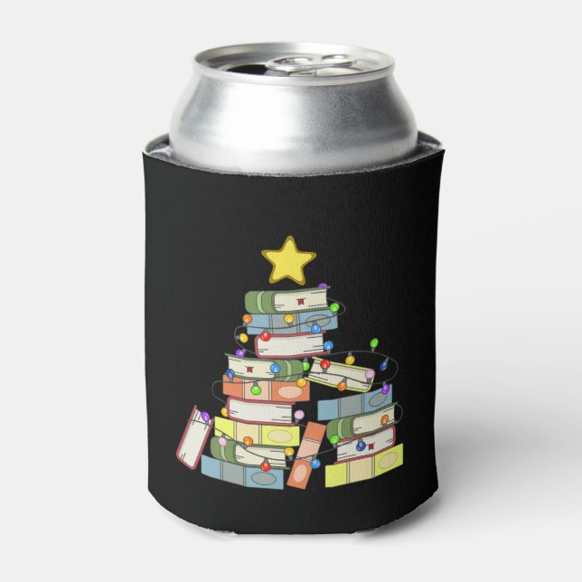 Bookish Christmas Tree I Can Cooler (Can Front)