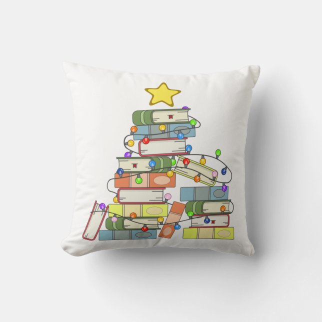 Bookish Christmas Tree I Cushion (Front)