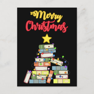 Bookish Christmas Tree I Postcard