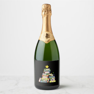 Bookish Christmas Tree I Sparkling Wine Label