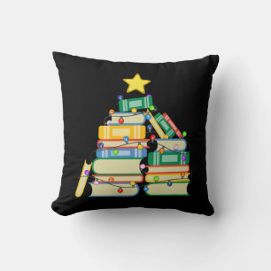 Bookish Christmas Tree II Cushion