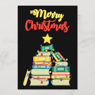 Bookish Christmas Tree II Invitation
