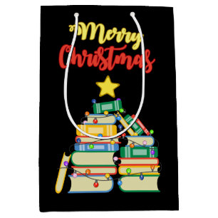 Bookish Christmas Tree II Medium Gift Bag