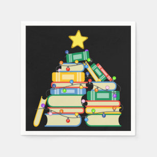 Bookish Christmas Tree II Napkin