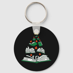 Bookish Christmas Tree III Key Ring