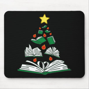 Bookish Christmas Tree III Mouse Pad