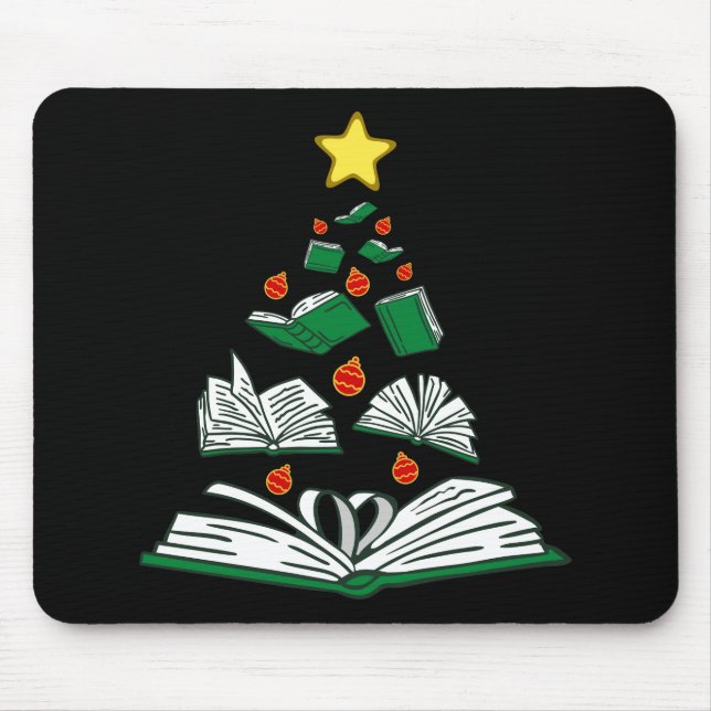 Bookish Christmas Tree III Mouse Pad (Front)