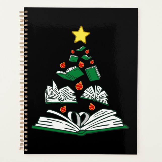 Bookish Christmas Tree III Planner (Front)