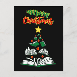 Bookish Christmas Tree III Postcard