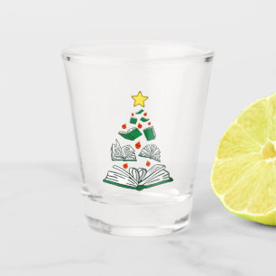 Bookish Christmas Tree III Shot Glass