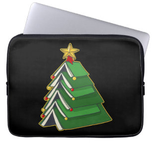 Bookish Christmas Tree IV Laptop Sleeve