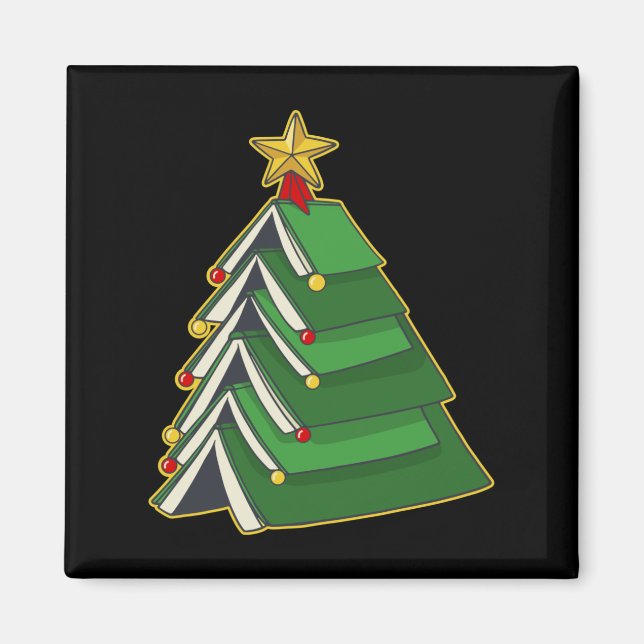 Bookish Christmas Tree IV Magnet (Front)