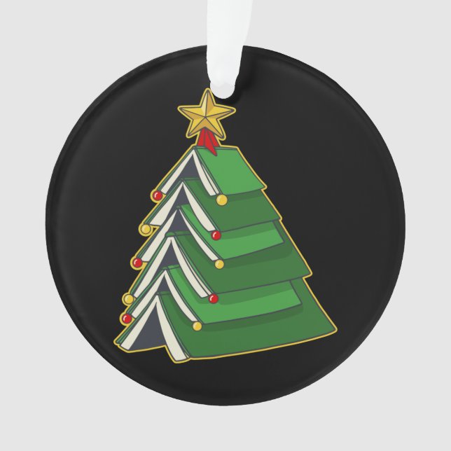 Bookish Christmas Tree IV Ornament (Front)