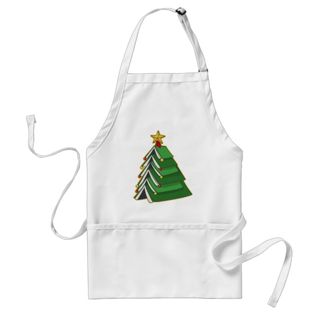 Bookish Christmas Tree IV Standard Apron (Front)