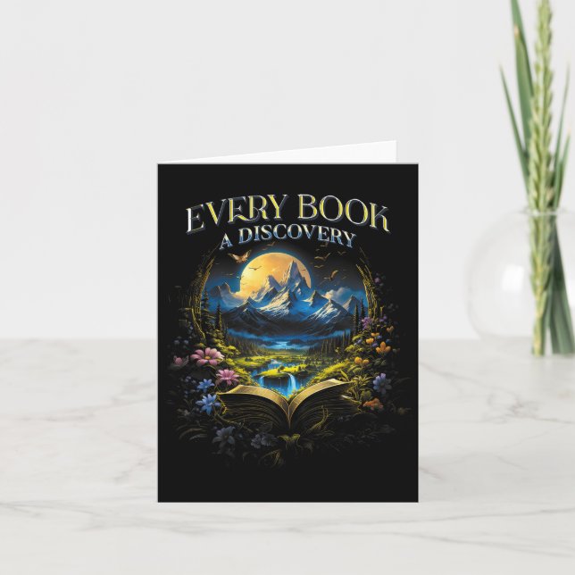 Bookish Every Book, A Discovery Quote Reading Book Card (Front)