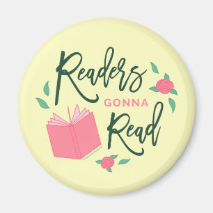 Bookish Floral Readers Gonna Read Magnet
