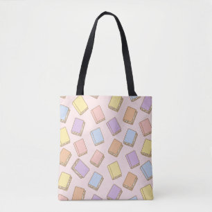 Bookish Girl Book Cute Pink Tote Bag