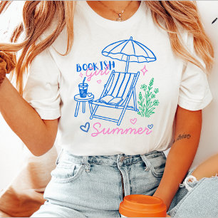 Bookish Girl Summer Beach Vacation Reader T-Shirt