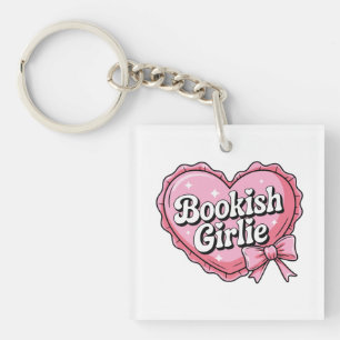 Bookish girlie key ring