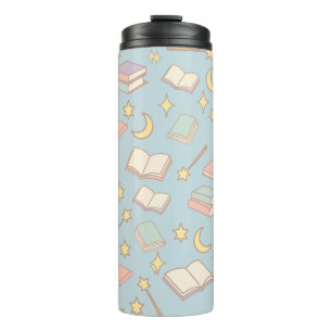 Bookish Girly Blue Cute Magic Thermal Tumbler