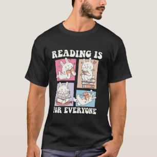 Bookish Groovy Cute Bunny Art Reading is for Every T-Shirt