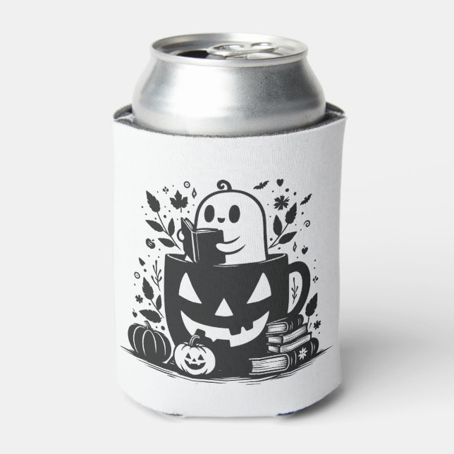 Bookish Halloween Can Cooler (Can Front)