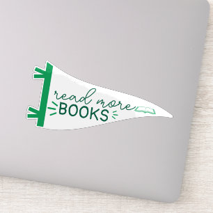 Bookish Kindle Read More Books Pennant Flag Green