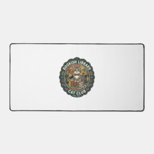 Bookish Library Cat POD Vector Art - Bookish Libra Desk Mat
