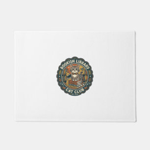 Bookish Library Cat POD Vector Art - Bookish Libra Doormat