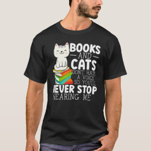 Bookish Love Cat Animal Books And Cats T-Shirt
