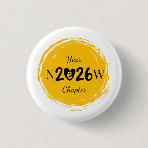 Bookish New Year Gift for Readers 3 Cm Round Badge