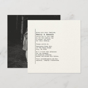 Bookish Photo Wedding Invitation