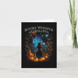 Bookish Quote Books Whisper, Worlds Open Reading B Card