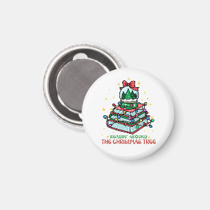 Bookish Reading Around the Christmas Tree Magnet